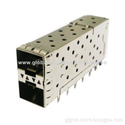 2x1 SFP+ Connector with Inner and Outer Light Pipe